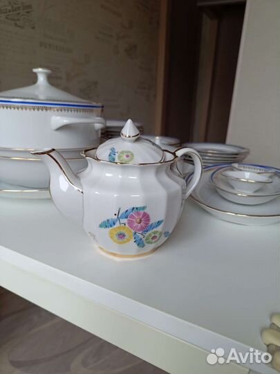 Заварочный чайник костяной фарфор Вербилки