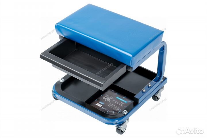 Сидение ремонтное на колесах с выдвижным ящиком