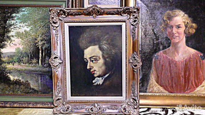 Моцарт.Франция.1958.Картина.Масло.живопись