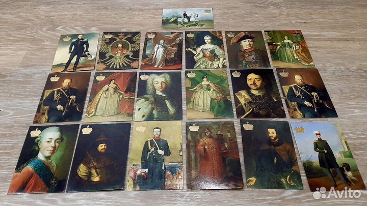 Календарики карманные Русские цари 19шт 1992г