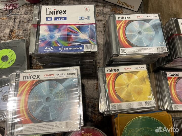 Диски Mirex CD DVD BD новые
