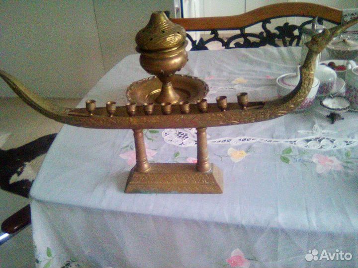 Светильник и подсвечник бронза с латунью