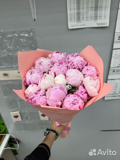 Пионы букеты цветы