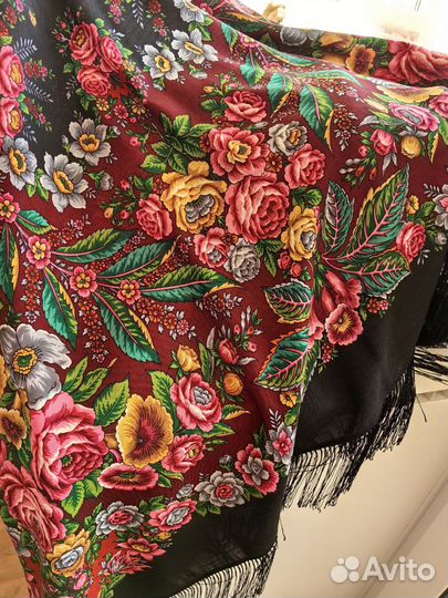 Павловопосадский платок шерсть