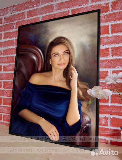 Портрет по фото на холсте. Арт 0451