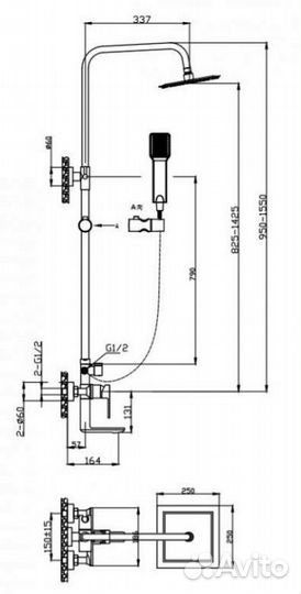 Душевая стойка BelBagno Romano romano-vscm-CRM