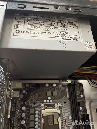 MSI h110m pro-d + блок питания 450w + корпус