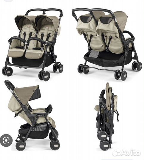 Коляска для двойни peg perego shopper twin