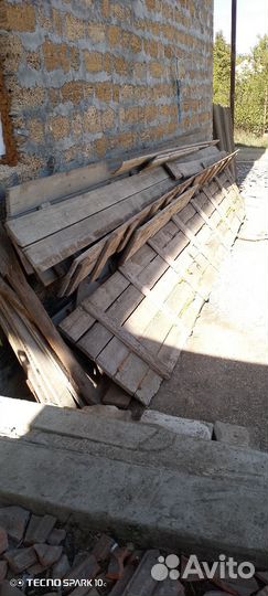 Доска б/у в щитах для опалубки