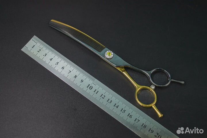 Ножницы для профессиональных грумеров black&gold