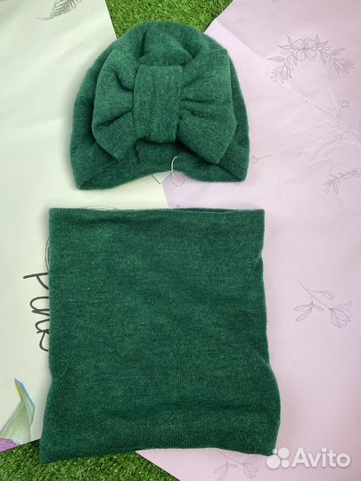 Деткая шапка и снуд ручная работа