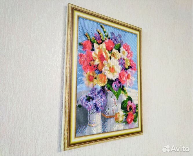 Новая картина алмазная мозаика вышивка цветы