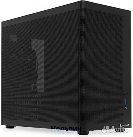 Hspd M210, Mesh Mid Tower, Black, 0.7 spcc, 1x90mm mATX, mITX 140/280/150mm 1x2.5