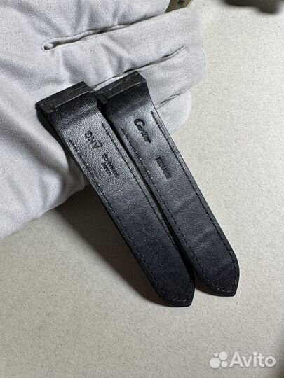 Ремень черный для cartier santos 23mm под крок