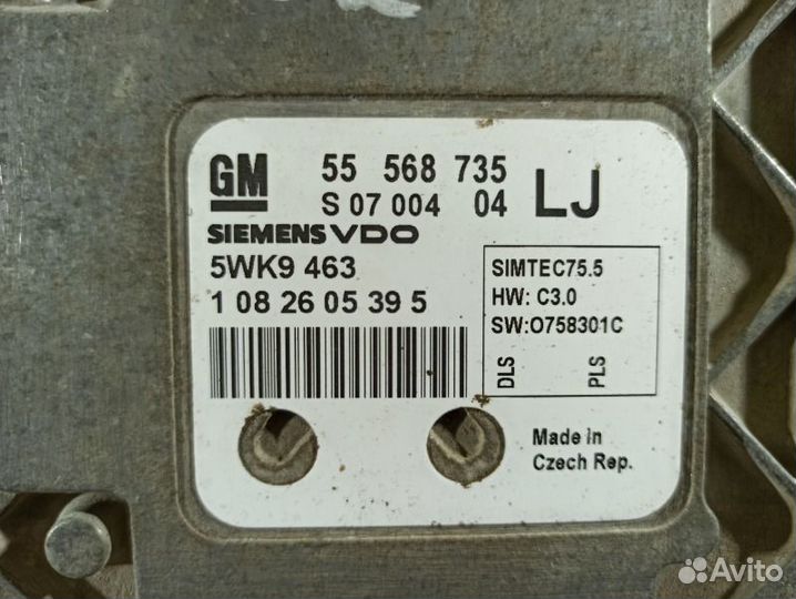 Блок управления двигателем Opel Astra H седан