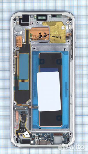 Дисплей Samsung G935F серебристый+рамка Orig