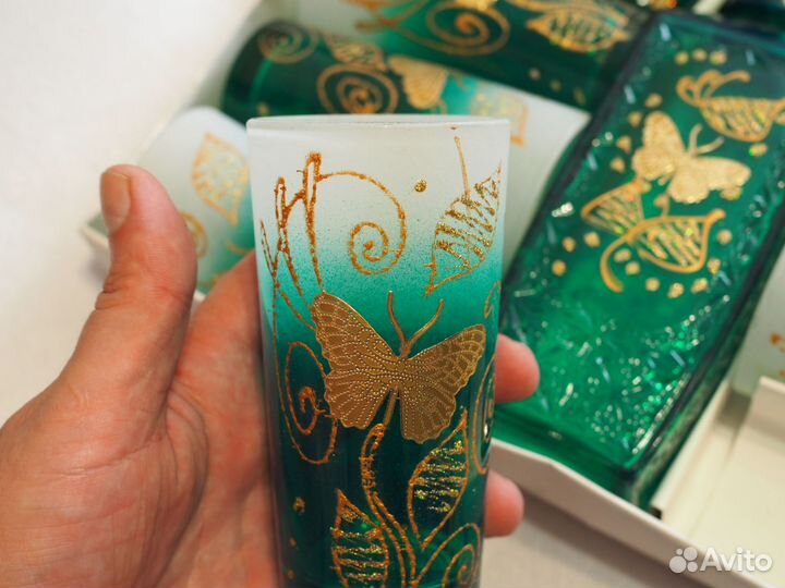 Набор хрусталь стекло цветное