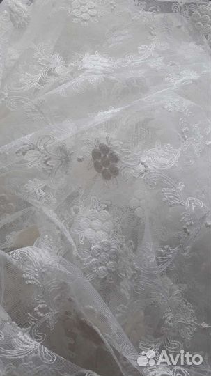 Тюль готовая с лентой 614 на 250 новая Турция