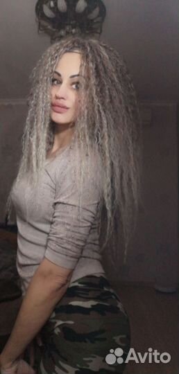 Кудри на ободке Хендмейд вязанный