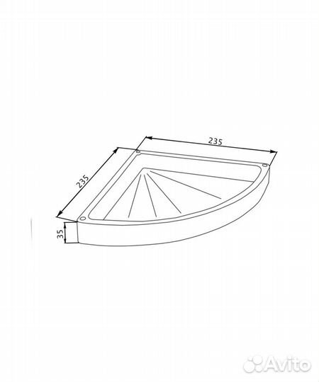 Полка угловая пластиковая Potato P331-1