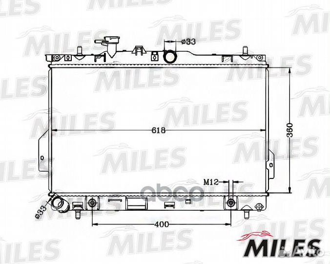 Радиатор (паяный) hyundai matrix 1.6/1.8/1.5D 0