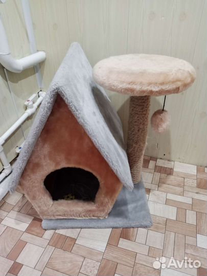 Домик для кошки с когтеточкой