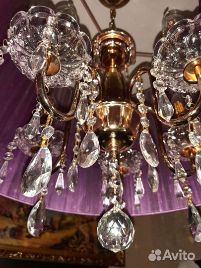 Люстра хрустальная с абажуром /32333411/5