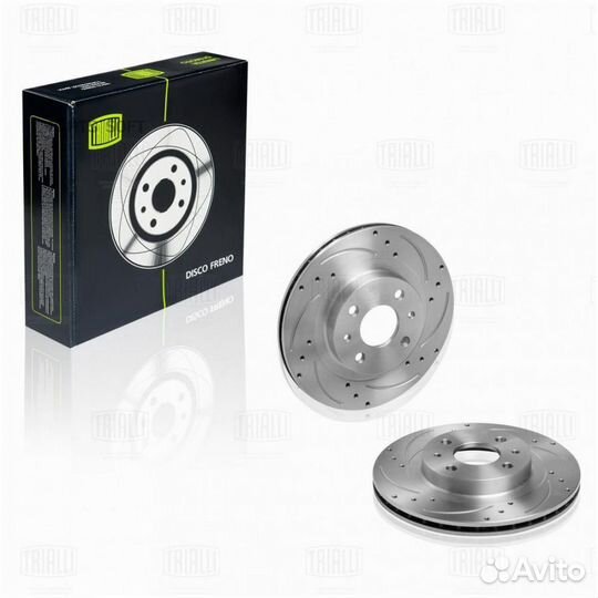 Trialli DF544 Диск торм.lada 2112 левый/правый с перф. и технолог. выточкой R-14