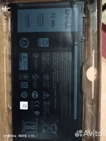 Аккумулятор Dell wdx0r неисправный