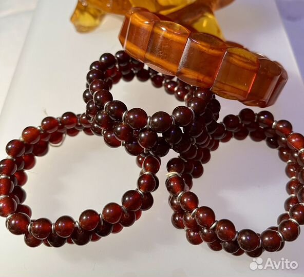 Браслет янтарь Винтаж