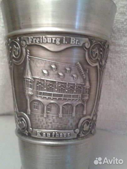 Бокал 15 см.Олово.Клеймо SKS zinn 95.Германия