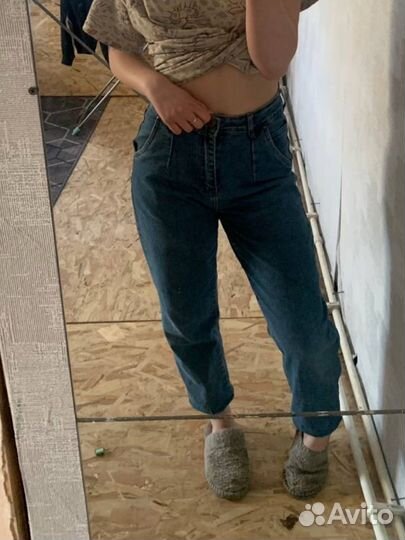 Джинсы бананы женские