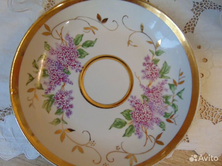 Большая Чайная пара Дулёво, бокал с блюдцем Дулёво