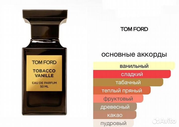 Tom Ford Tobacco Vanille оригинал отливанты