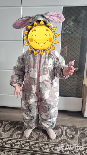 Демисезонный комбинезон для девочки 86