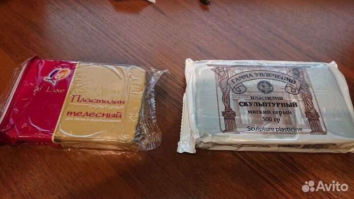 Скульптурный пластилин мягкий серый