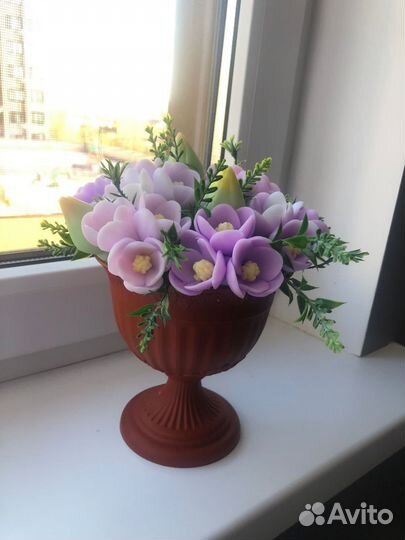 Букет из мыльных роз