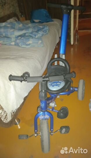 Детский велосипед с ручкой бу