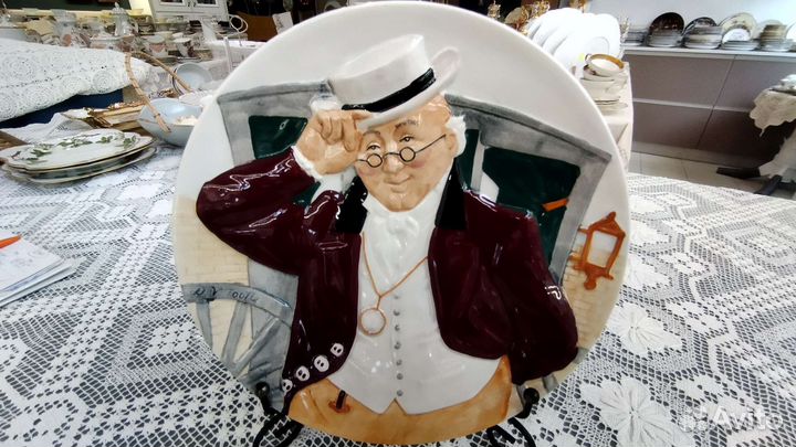 Тарелка Барельеф Оригинальный Тоби Мистер Пиквик