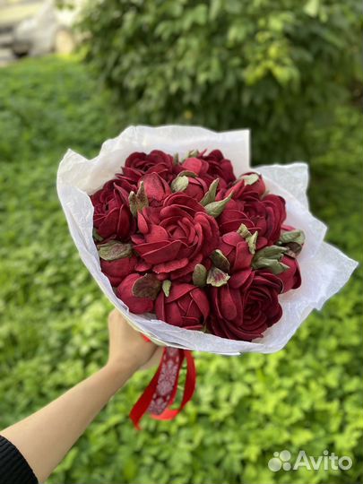 Сладкий букет. Цветы из зефира