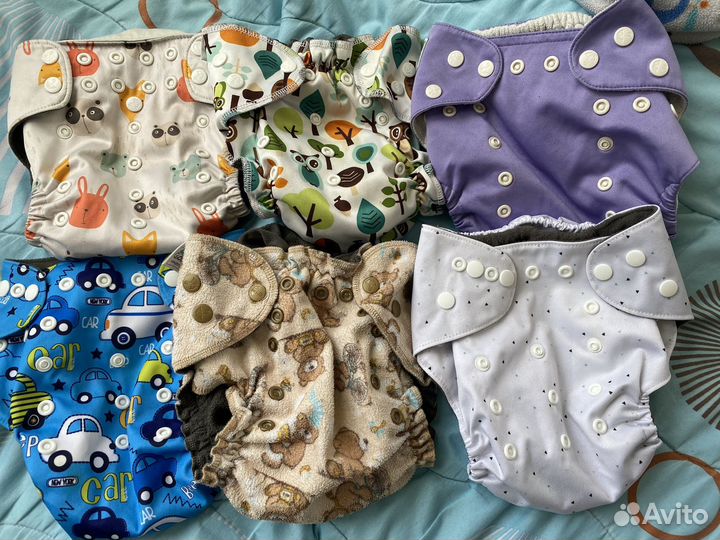 Многоразовые подгузники с вкладышами за всё