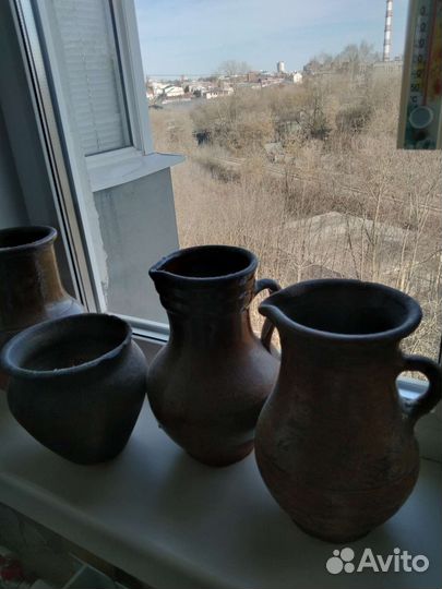 Старая тарелка, кувшин,молочник, кринка, горшок