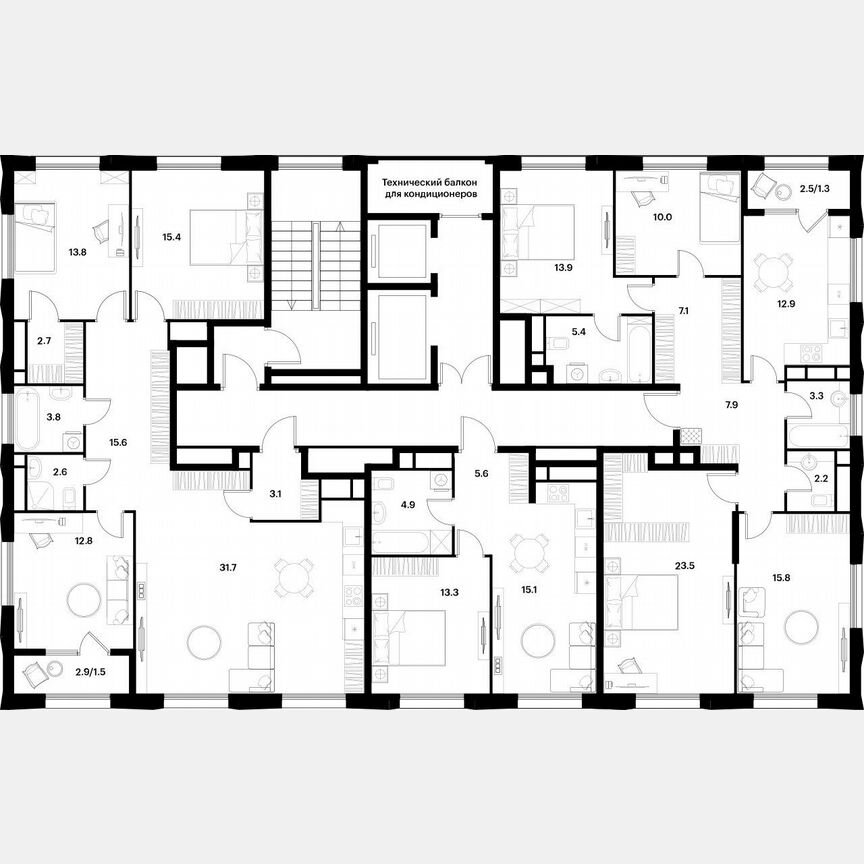 3-к. квартира, 103 м², 22/22 эт.