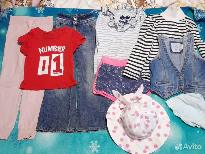 Детские вещи пакетом для девочки 110 116