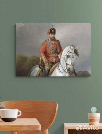 Картина с императором Александром Третьим на коне