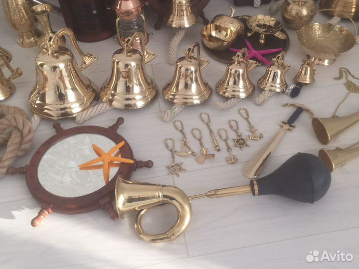 Штурвал Зеркало Колокольчики Рында Якорь