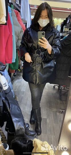 Кожаная куртка prada