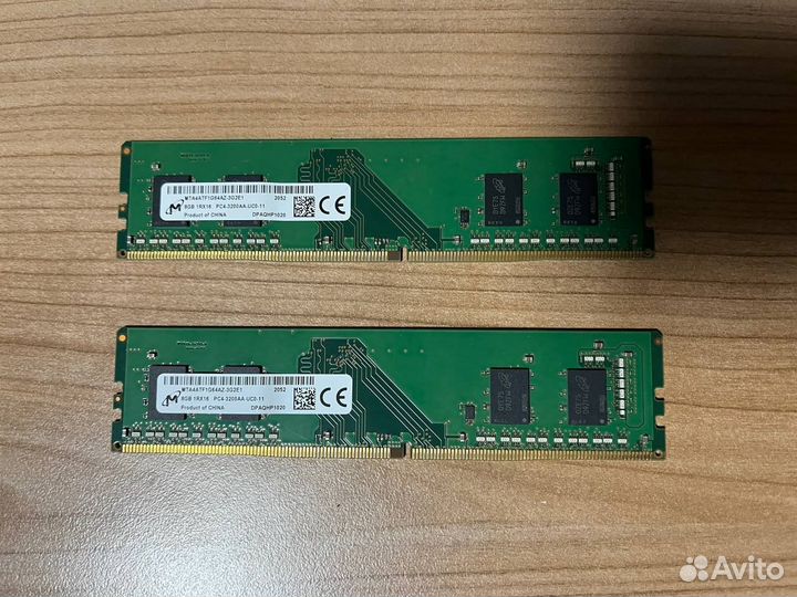 Оперативная память ddr4 16gb (8+8) 3200Mhz Micron