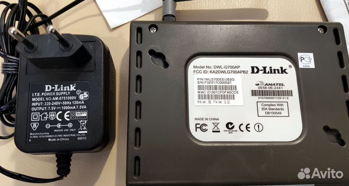 D-Link DWL-G700AP + D-Link DWA-510 2 шт