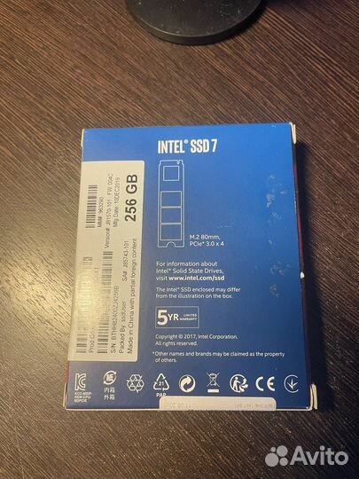 Ssd m2 nvme intel 760p 256gb